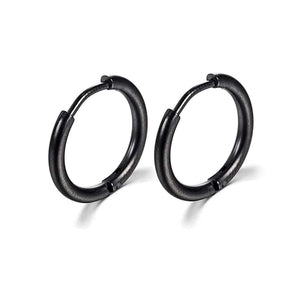 Planet Gates Silver Color 16mm / 2PC 2022 New Simple Stainless Steel Small Hoop Earrings for Women Men Cartilage Ear Piercing Jewelry Pendientes Hombre Mujer