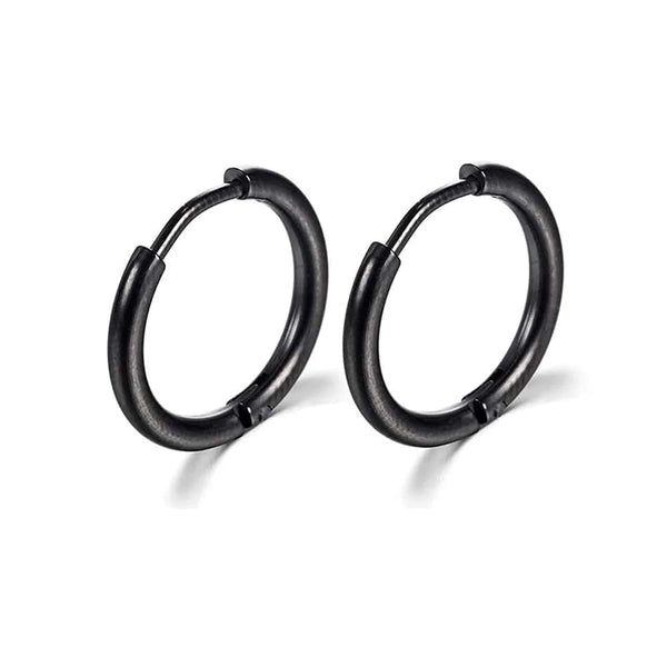 Planet Gates Silver Color 16mm / 2PC 2022 New Simple Stainless Steel Small Hoop Earrings for Women Men Cartilage Ear Piercing Jewelry Pendientes Hombre Mujer