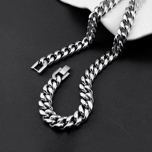 Planet Gates Silver Color / 18cm / 6mm Width 6-12MM Cuban Chain Mens Bracelet,Waterproof Stainless Steel Curb Link Chain Wristband,Punk Jewelry Gifts