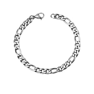 Planet Gates Silver Color / 19cm / 4mm 4MM Stainless Steel Figaro Bracelet Gold Color Bracelet For Women Men's Hip Hop Jewelry Fashion Accessories