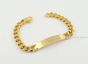 Planet Gates Silver color Gokadima Stainless Steel ID Bracelet For Men Jewelry masculina pulseira, Black / Rose Gold color Rock Punk Party Gift