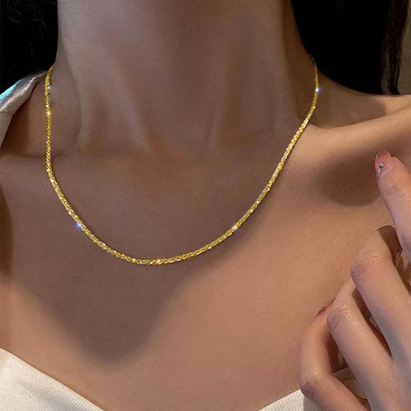 Planet Gates Silver Color Sparkling Necklace For Women Trendy Clavicle Chain Choker Girls Korean Wedding Party Jewelry Accessories