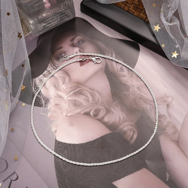 Planet Gates Silver Color Sparkling Necklace For Women Trendy Clavicle Chain Choker Girls Korean Wedding Party Jewelry Accessories