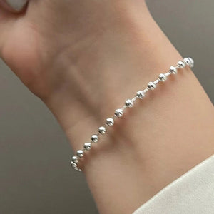 Planet Gates Silver color Stainless Steel Bracelets Simple Novelty Wrap Around Beads Design Fashion Bracelets For Women Jewelry New Popular Banquet Gifts