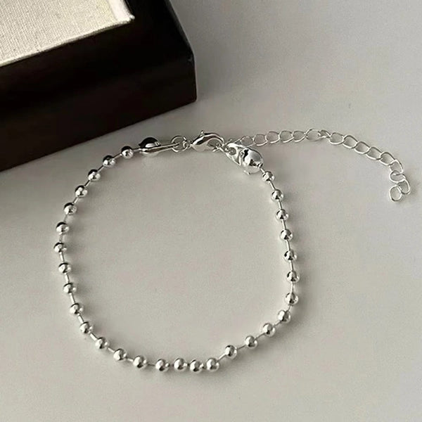 Planet Gates Silver color Stainless Steel Bracelets Simple Novelty Wrap Around Beads Design Fashion Bracelets For Women Jewelry New Popular Banquet Gifts