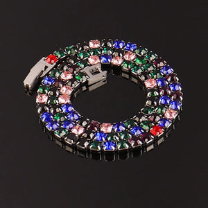 Planet Gates Silver Colour / 20inch (50cm) 316L Stainless Steel Bracelet Tennis Chain Bracelet For Women Charm Luxury Cubic Zircon Crystal Bracelets Jewelry Gift