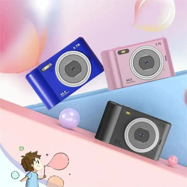 Planet Gates Silver Digital Camera Autofocus Camera for Kids Toys Camcorder with 8x Zoom Compact Cameras 1080P Cameras for Beginner Photography