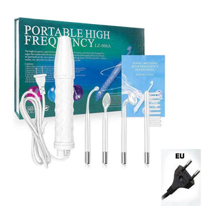 Planet Gates Silver Facial Galvanic High Frequency Facial Therapy Wand For Hair Growth 4 In 1 Acne Removal Skin Care Glass Tube Facial Beauty Tools