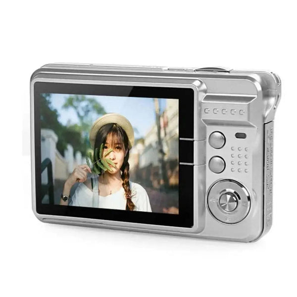 Planet Gates Silver HD Digital Camera With LCD Screen Child Cameras Outdoor Anti-Shake Instant Photo Camera Rechargeable Photography Camcorder