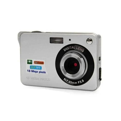 Planet Gates Silver HD Digital Camera With LCD Screen Child Cameras Outdoor Anti-Shake Instant Photo Camera Rechargeable Photography Camcorder