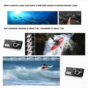 Planet Gates Silver HD Digital Camera With LCD Screen Child Cameras Outdoor Anti-Shake Instant Photo Camera Rechargeable Photography Camcorder