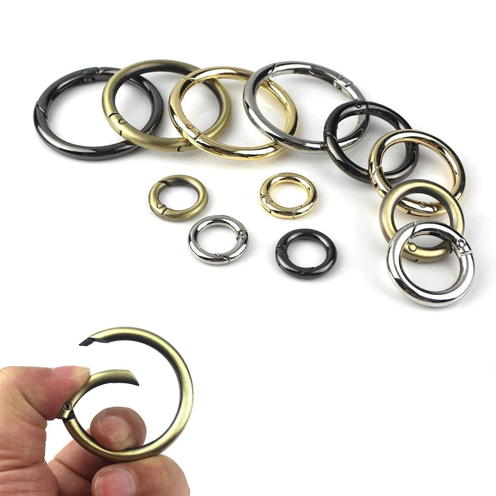 Planet Gates srebrny / średnica wewnętrzna 38 mm Metalowa sprężyna O-ring otwierany brelok do kluczy skórzana torba rękodzielnicza pasek klamra spust zatrzask łącznik akcesorium DIY