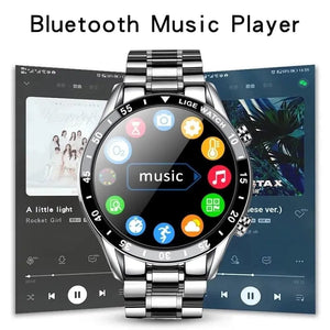 Planet Gates silver LIGE 2024 Smart Watch Men Full Circle Touch Screen Bluetooth Call Men Smartwatch Waterproof Sport Activity Fitness Watch+Box
