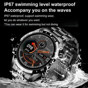 Planet Gates silver LIGE 2024 Smart Watch Men Full Circle Touch Screen Bluetooth Call Men Smartwatch Waterproof Sport Activity Fitness Watch+Box