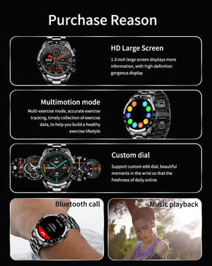 Planet Gates silver LIGE 2024 Smart Watch Men Full Circle Touch Screen Bluetooth Call Men Smartwatch Waterproof Sport Activity Fitness Watch+Box