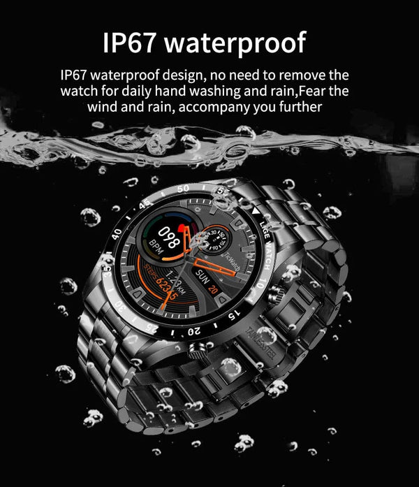 Planet Gates silver LIGE 2024 Smart Watch Men Full Circle Touch Screen Bluetooth Call Men Smartwatch Waterproof Sport Activity Fitness Watch+Box
