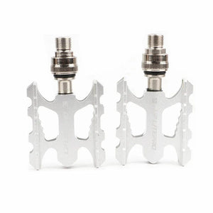 Planet Gates silver LP Litepro Folding Bike Quick Release Pedal Ultra-light Aluminum Alloy MTB Road Bike Non-slip For Brompton Fnhon Bicycle Pedal