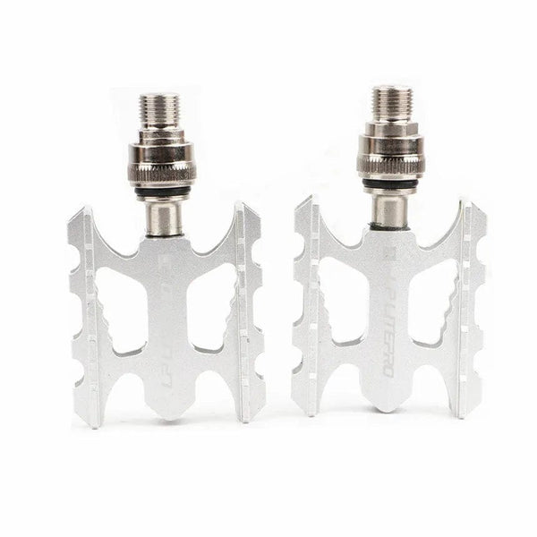 Planet Gates silver LP Litepro Folding Bike Quick Release Pedal Ultra-light Aluminum Alloy MTB Road Bike Non-slip For Brompton Fnhon Bicycle Pedal