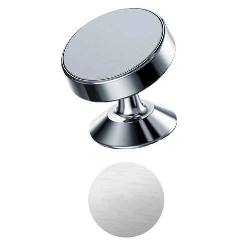 Planet Gates Silver Magnetic Car Phone Holder Magnet Mount Mobile Cell Phone Stand Telefon GPS Support Strong Adsorption Stable Metal Material