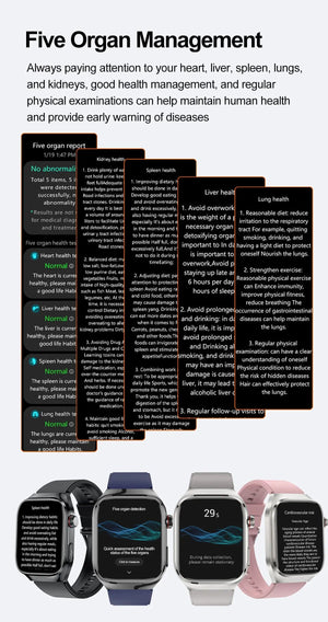 Planet Gates Silver / Medical grade For HUAWEI Xiaomi New Uric Acid Blood Fat Smartwatch ECG Blood Glucose Heart Rate Blood Pressure Health Monitoring Smart Watch