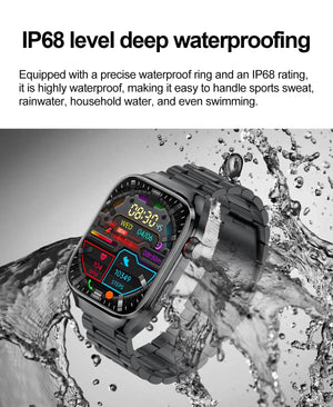 Planet Gates Silver / Medical grade For HUAWEI Xiaomi New Uric Acid Blood Fat Smartwatch ECG Blood Glucose Heart Rate Blood Pressure Health Monitoring Smart Watch