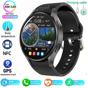 Planet Gates Silver Mesh belt 2024 New Smart Watch 24H Heart rate Health Monitor NFC GPS Tracker IP68 Sport Watch Men Women For Galaxy Watch 6 Smart watches