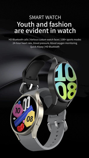 Planet Gates Silver Mesh belt 2024 New Smart Watch 24H Heart rate Health Monitor NFC GPS Tracker IP68 Sport Watch Men Women For Galaxy Watch 6 Smart watches