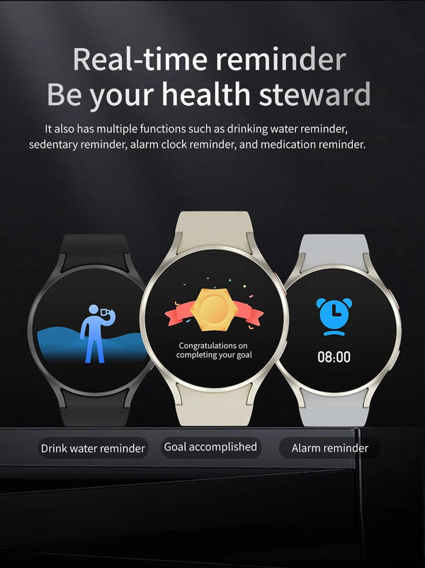 Planet Gates Silver Mesh belt 2024 New Smart Watch 24H Heart rate Health Monitor NFC GPS Tracker IP68 Sport Watch Men Women For Galaxy Watch 6 Smart watches