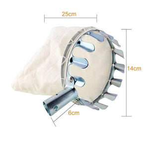 Planet Gates Silver Metal Fruit Picker Orchard Gardening Apple Peach High Tree Picking Tools Fruit Catcher Collector Gardening Tools