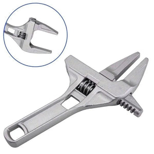 Planet Gates Silver Mini Adjustable Bathroom Adjustable Wrench Strong Clamping Large Open End Multifunctional Aluminum Spanner Bathroom Repair Tool