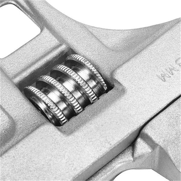 Planet Gates Silver Mini Adjustable Bathroom Adjustable Wrench Strong Clamping Large Open End Multifunctional Aluminum Spanner Bathroom Repair Tool
