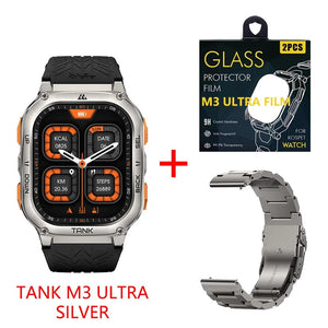 Planet Gates Silver n Film / CHINA 2024 Original KOSPET TANK M3 Ultra GPS Smart Watches For Men Women Smartwatch AOD Electronic Military Rugged Waterproof Watch