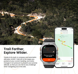 Planet Gates Silver n Film / CHINA 2024 Original KOSPET TANK M3 Ultra GPS Smart Watches For Men Women Smartwatch AOD Electronic Military Rugged Waterproof Watch