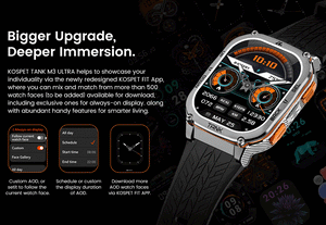 Planet Gates Silver n Film / CHINA 2024 Original KOSPET TANK M3 Ultra GPS Smart Watches For Men Women Smartwatch AOD Electronic Military Rugged Waterproof Watch