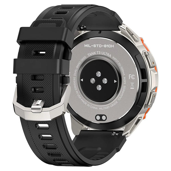 Planet Gates Silver n Film / CHINA 2024 Original KOSPET TANK T3 Ultra GPS Smartwatch Mens Rugged Smart Watches Women Military Electronic Waterproof Digital Watch