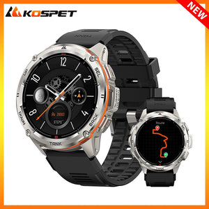 Planet Gates Silver n Film / CHINA 2024 Original KOSPET TANK T3 Ultra GPS Smartwatch Mens Rugged Smart Watches Women Military Electronic Waterproof Digital Watch
