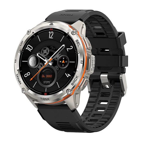 Planet Gates Silver n Film / CHINA 2024 Original KOSPET TANK T3 Ultra GPS Smartwatch Mens Rugged Smart Watches Women Military Electronic Waterproof Digital Watch