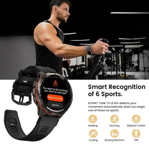 Planet Gates Silver n Film / CHINA 2024 Original KOSPET TANK T3 Ultra GPS Smartwatch Mens Rugged Smart Watches Women Military Electronic Waterproof Digital Watch