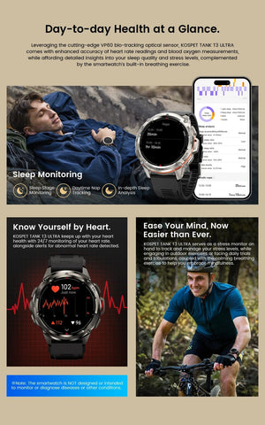 Planet Gates Silver n Film / CHINA 2024 Original KOSPET TANK T3 Ultra GPS Smartwatch Mens Rugged Smart Watches Women Military Electronic Waterproof Digital Watch