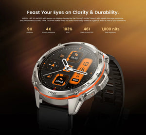 Planet Gates silver n strap / CHINA 2024 Original KOSPET TANK T3 Ultra GPS Smart Watch Men Smartwatch 470mAh Digital Fitness AMOLED AOD Bluetooth Electronic Watches