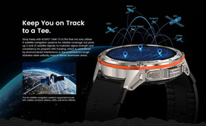 Planet Gates silver n strap / CHINA 2024 Original KOSPET TANK T3 Ultra GPS Smart Watch Men Smartwatch 470mAh Digital Fitness AMOLED AOD Bluetooth Electronic Watches