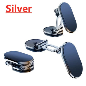 Planet Gates Silver New 1080 Rotate Magnetic Car Phone Holder Magnet Smartphone Support GPS Foldable Phone Bracket in Car for IPhone Samsung Xiaomi