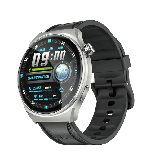 Planet Gates Silver / Official standard KUMI GW6 1.43" AMOLED screen Bluetooth call IP68 Waterproof NFC 100+ Sport Heart Rate Blood Pressure Oxygen Monitor smart watch