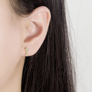 Planet Gates Silver / Only 1 Piece Aide 1pc 925 Sterling Silver Mini Zircon Thick Flat Screw Back Drop Earrings For Women K Gold Piercing Stud Earrings Jewelry