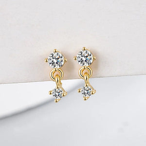 Planet Gates Silver / Only 1 Piece Aide 1pc 925 Sterling Silver Mini Zircon Thick Flat Screw Back Drop Earrings For Women K Gold Piercing Stud Earrings Jewelry