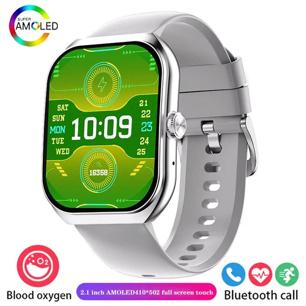 Planet Gates Silver / Original / CHINA 2024 New Men Smart Watch HD Bluetooth Call 2.1 Inch AMOLED Screen GPS Sport Tracker Blood Pressure Women NFC Original Smartwatch