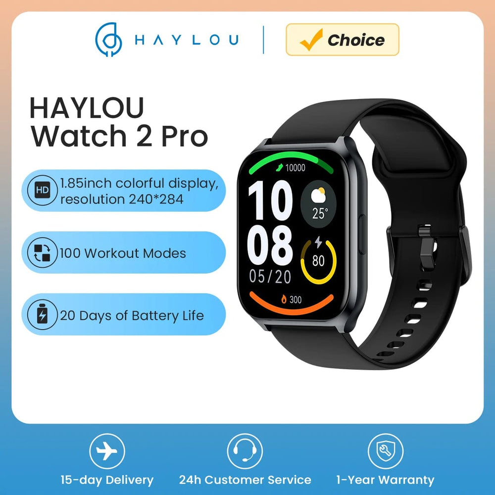 Planet Gates Silver-P HAYLOU Watch 2 Pro (LS02 Pro) Smart Watch 1.85'' HD Display SpO2 Heart Rate Monitor 100 Workout Modes Smartwatch for Men Women