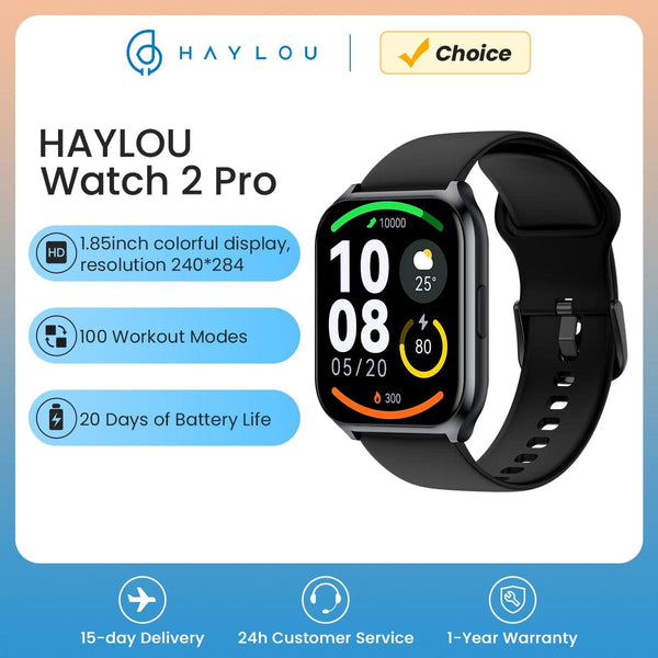 Planet Gates Silver-P HAYLOU Watch 2 Pro (LS02 Pro) Smart Watch 1.85'' HD Display SpO2 Heart Rate Monitor 100 Workout Modes Smartwatch for Men Women