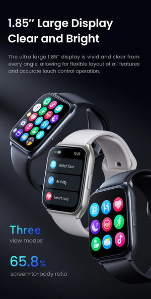 Planet Gates Silver-P HAYLOU Watch 2 Pro (LS02 Pro) Smart Watch 1.85'' HD Display SpO2 Heart Rate Monitor 100 Workout Modes Smartwatch for Men Women