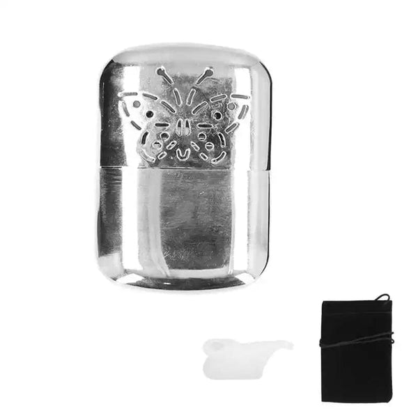 Planet Gates Silver Portable Fuel Hand Warmer Reusable Standard Pocket Hand Warmers Head for Outdoor Catalytic warmer